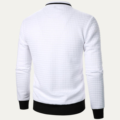 Men's Padded Grid Bomber Jacket
