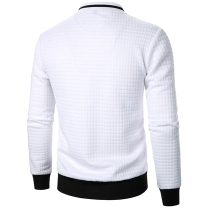 Classic Zip Up Mens Cotton Sweater
