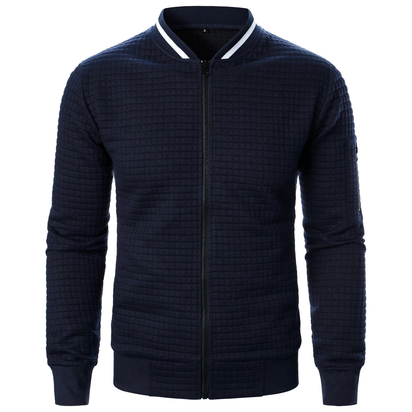 Classic Zip Up Mens Cotton Sweater