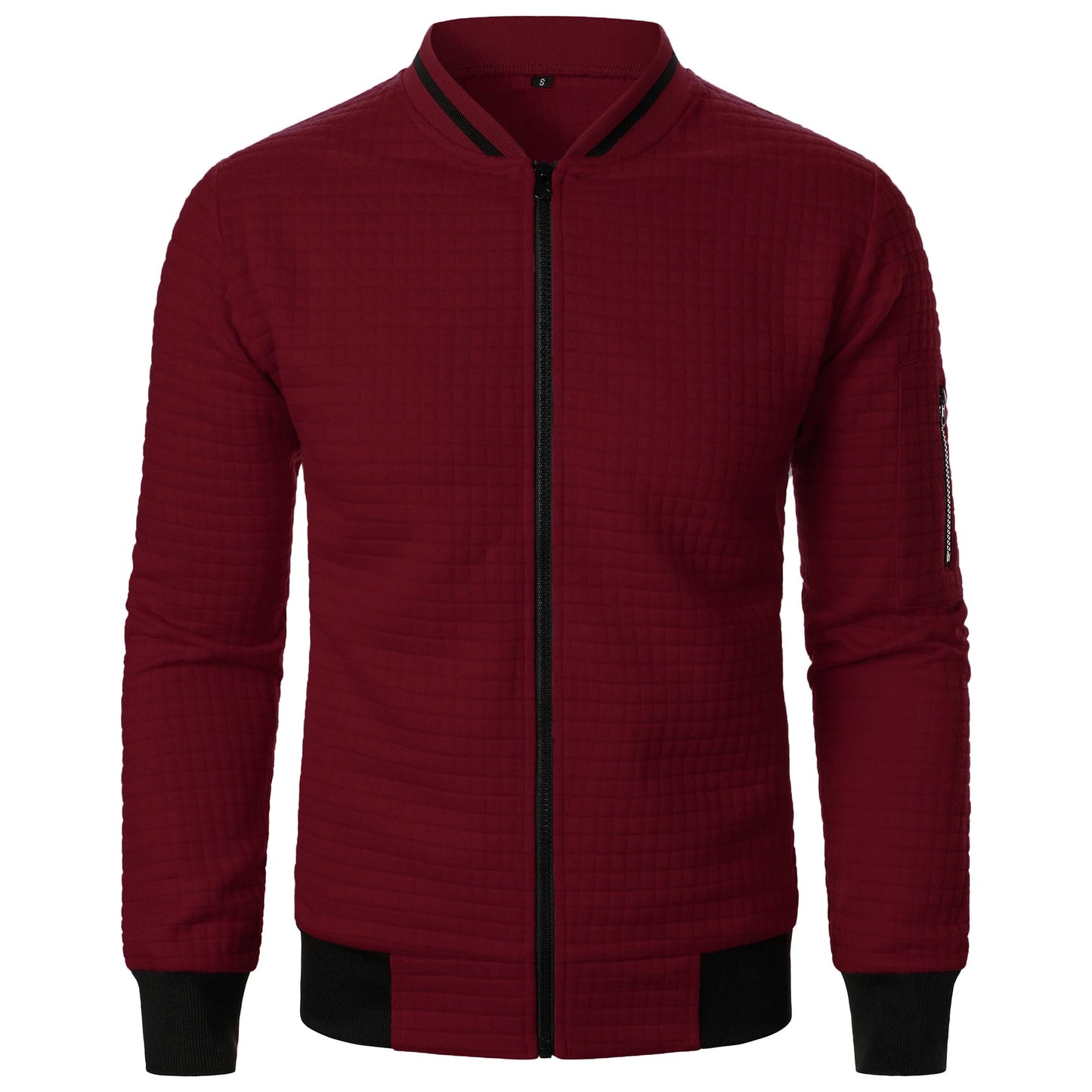 Classic Zip Up Mens Cotton Sweater