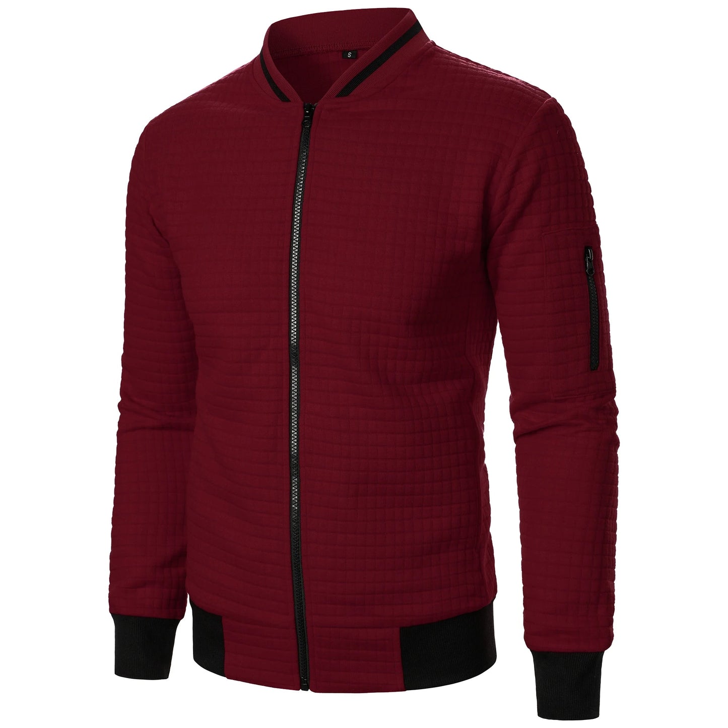 Classic Zip Up Mens Cotton Sweater