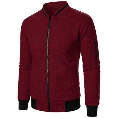 Classic Zip Up Mens Cotton Sweater