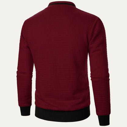 Men's Padded Grid Bomber Jacket