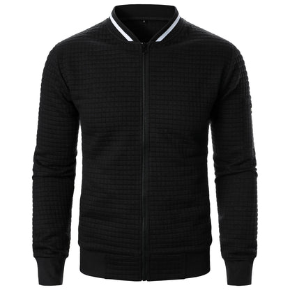 Classic Zip Up Mens Cotton Sweater