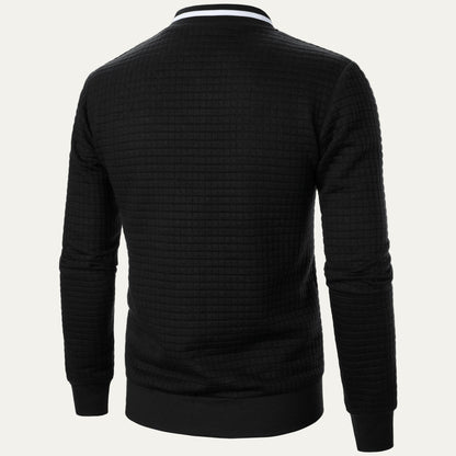 Men's Padded Grid Bomber Jacket