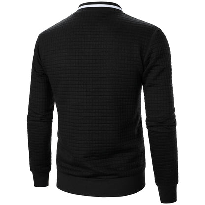 Classic Zip Up Mens Cotton Sweater