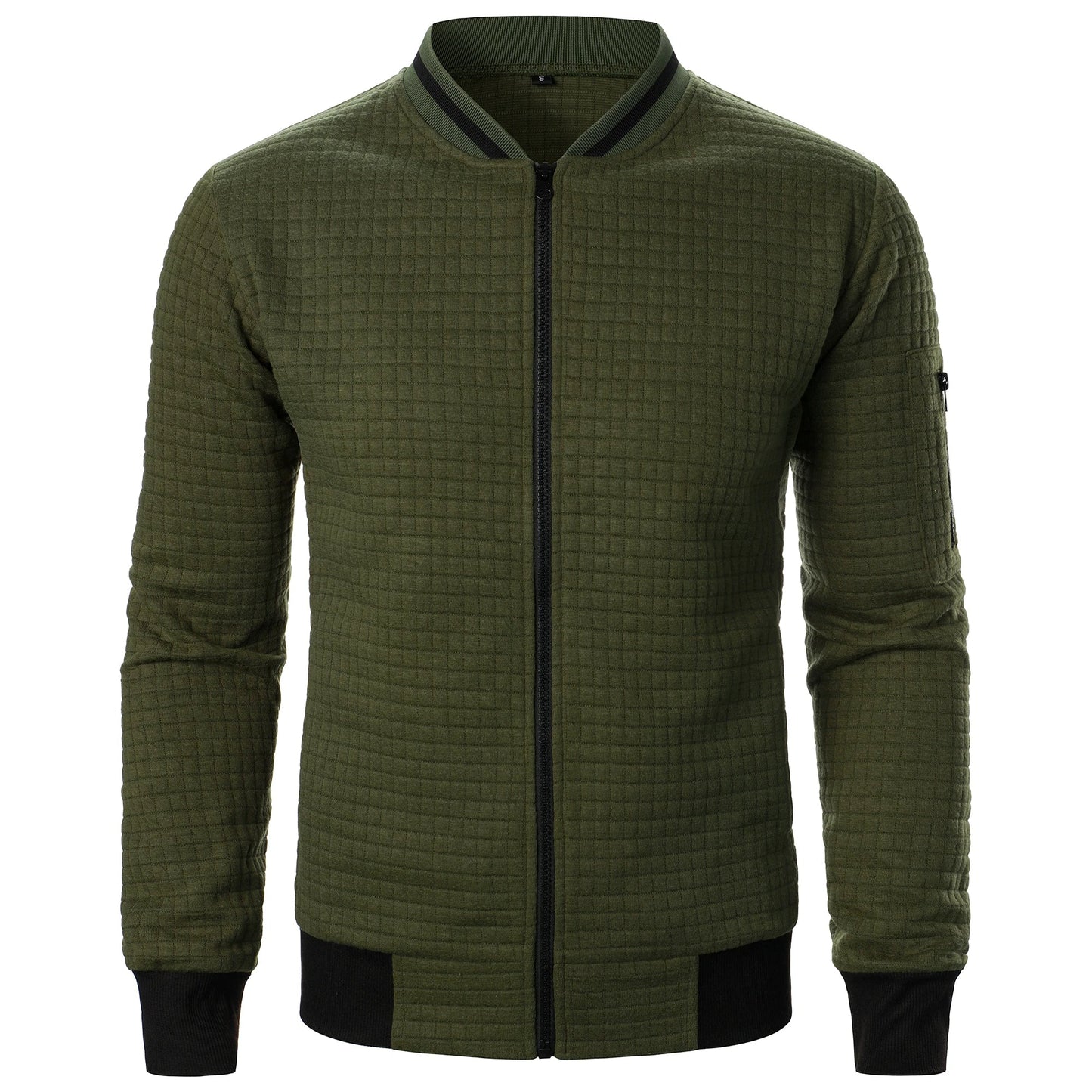 Classic Zip Up Mens Cotton Sweater