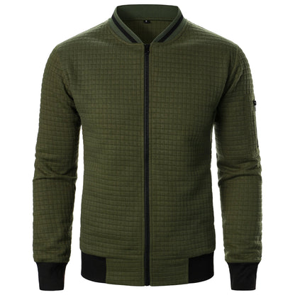 Classic Zip Up Mens Cotton Sweater