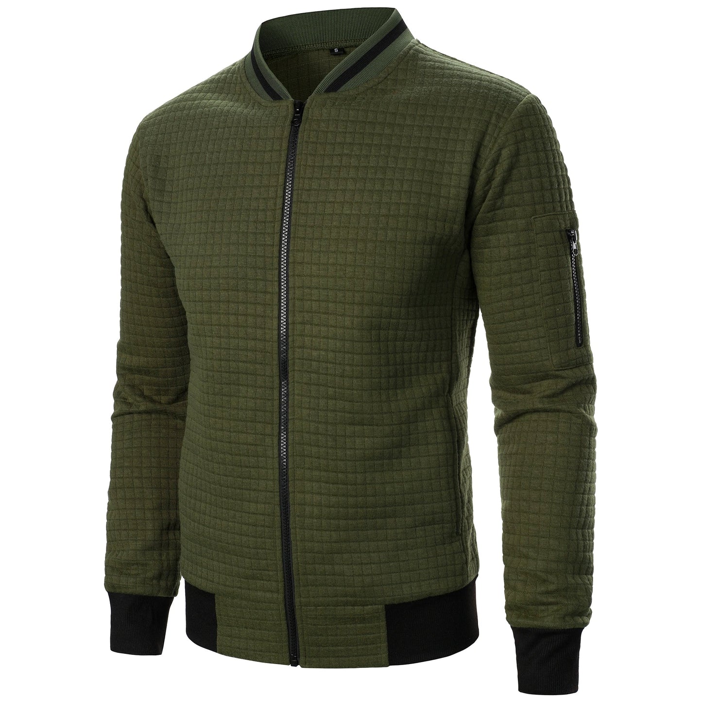 Classic Zip Up Mens Cotton Sweater