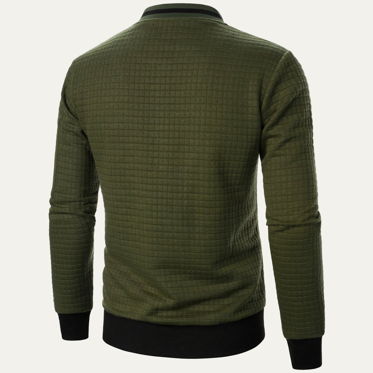 Men's Padded Grid Bomber Jacket
