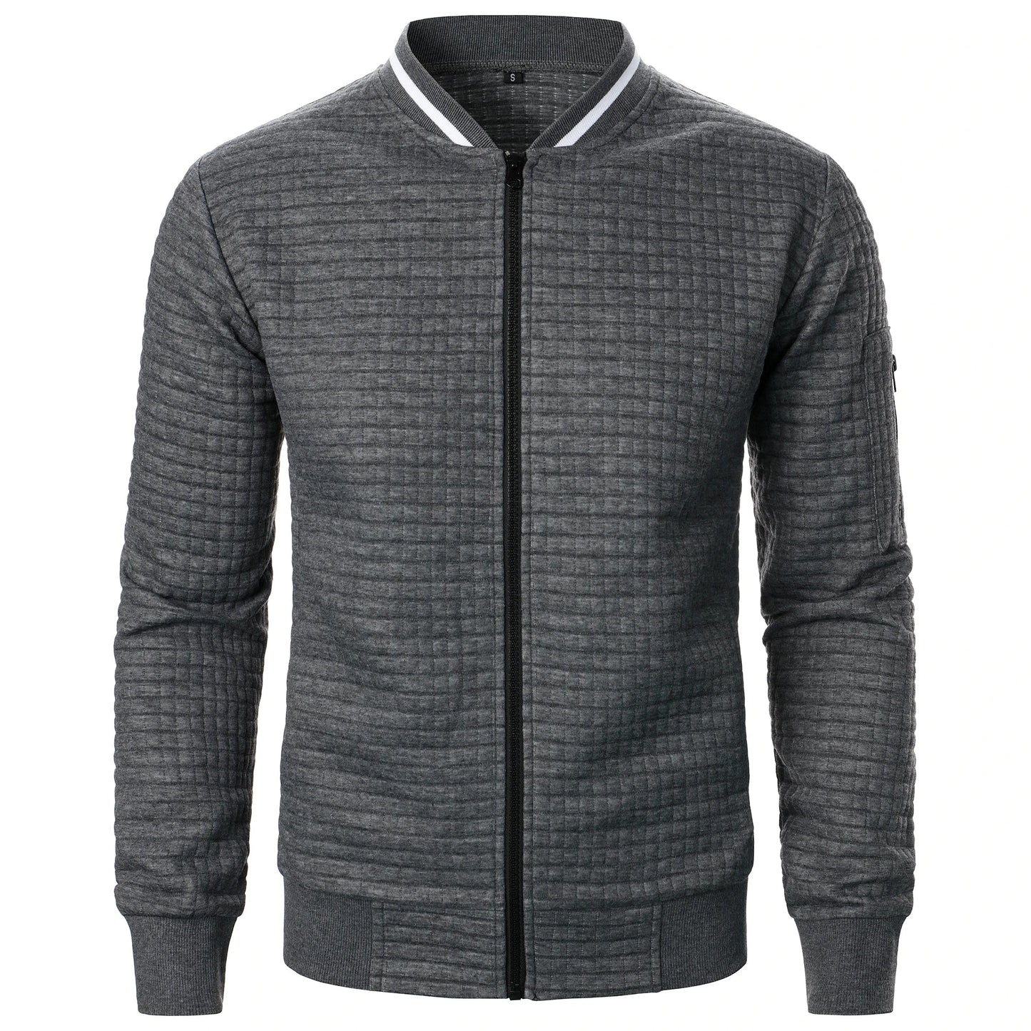 Classic Zip Up Mens Cotton Sweater