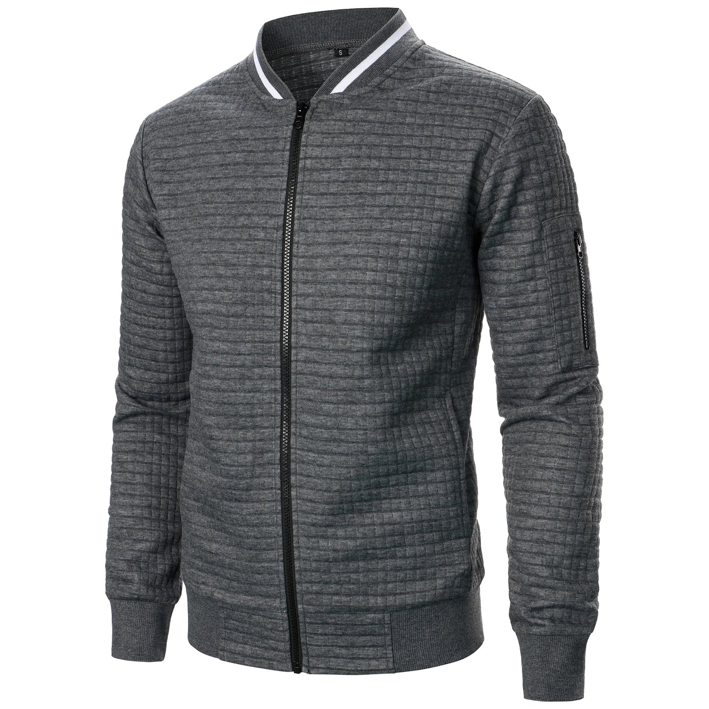 Classic Zip Up Mens Cotton Sweater