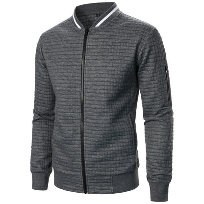 Classic Zip Up Mens Cotton Sweater