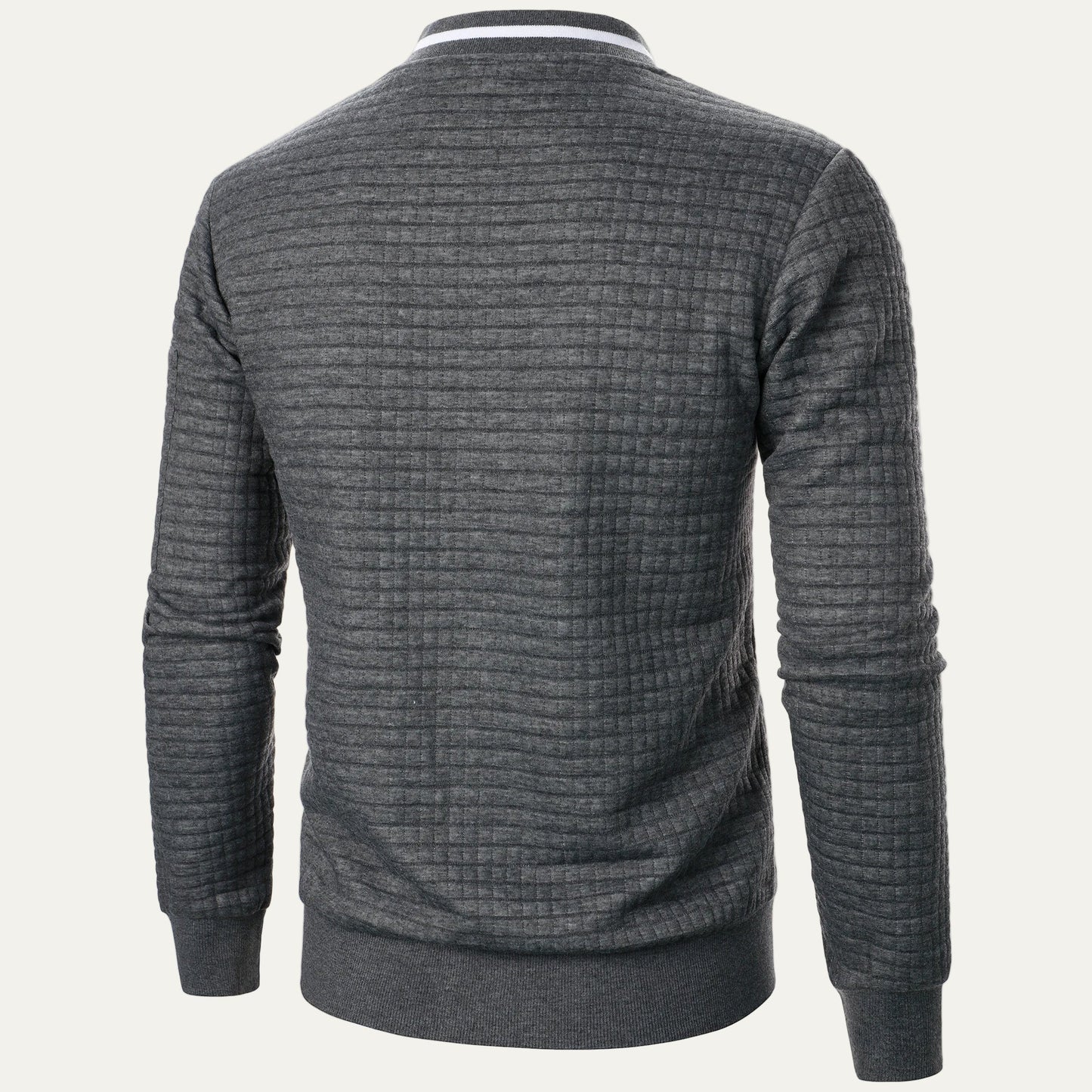 Men's Padded Grid Bomber Jacket