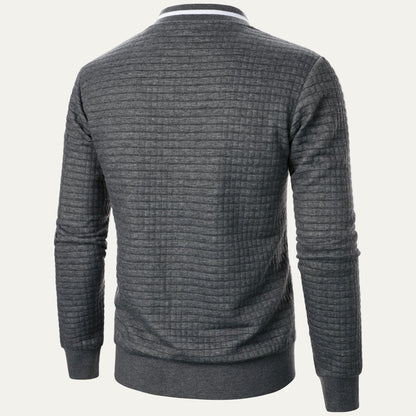 Men's Padded Grid Bomber Jacket