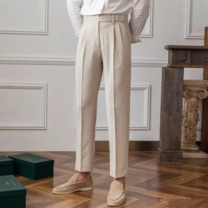 Classic Fit Pleated Mens Trousers