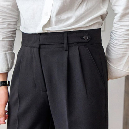 Classic Fit Pleated Mens Trousers