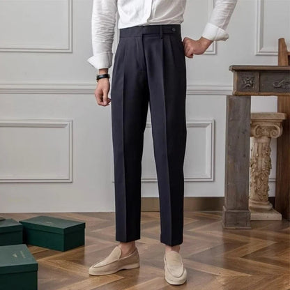 Classic Fit Pleated Mens Trousers