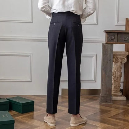 Classic Fit Pleated Mens Trousers