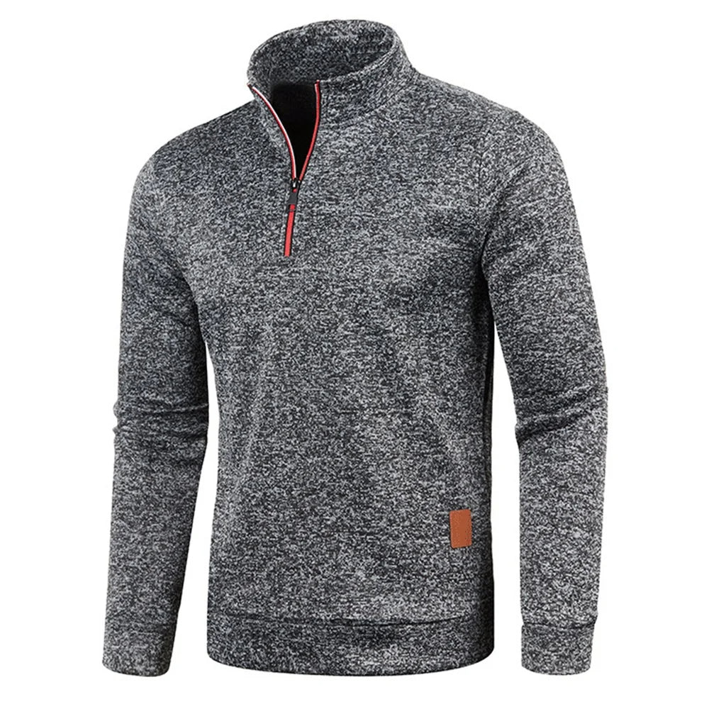 Warm Fleece Half Zip Mens Sweatshirt