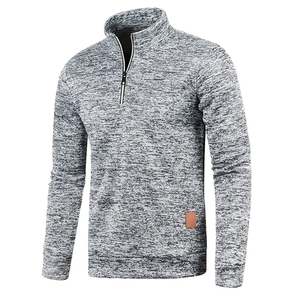 Warm Fleece Half Zip Mens Sweatshirt