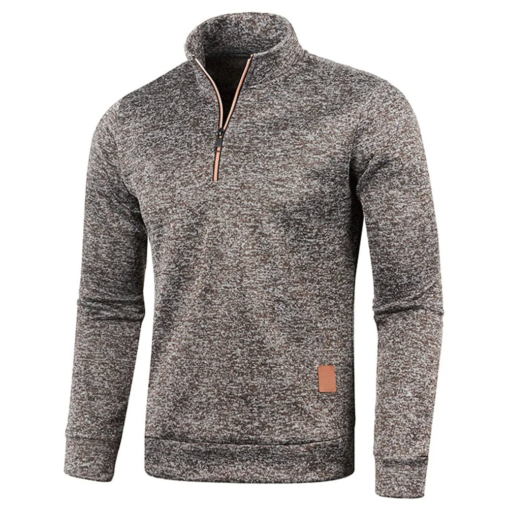 Warm Fleece Half Zip Mens Sweatshirt