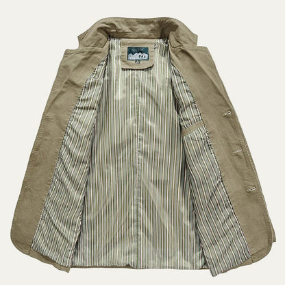 Relaxed Fit Cotton Jacket with Pocket Details