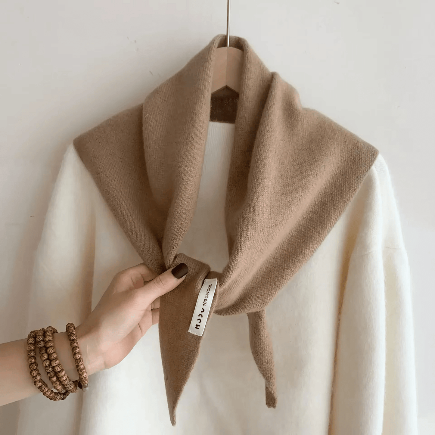 Soft Wool Triangle Scarf for Women