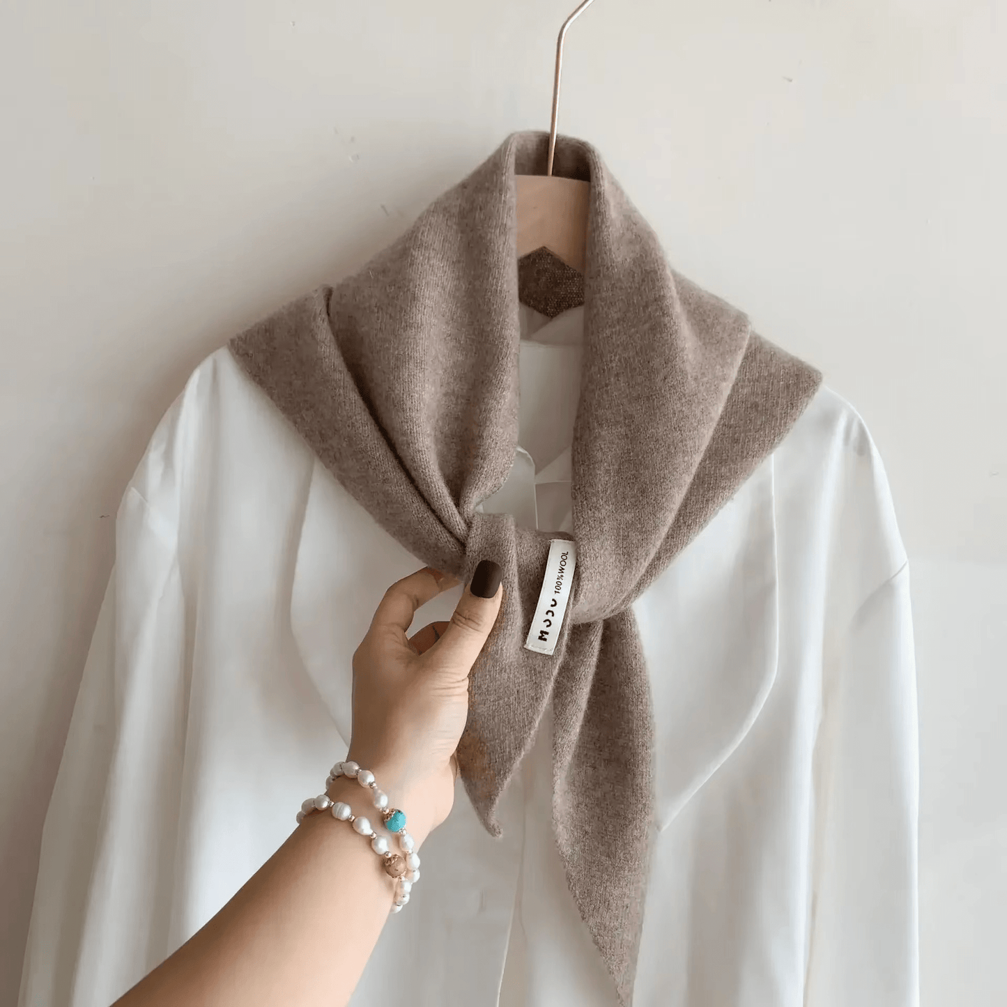 Soft Wool Triangle Scarf for Women