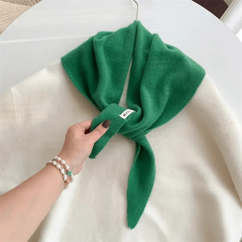 Soft Wool Triangle Scarf for Women