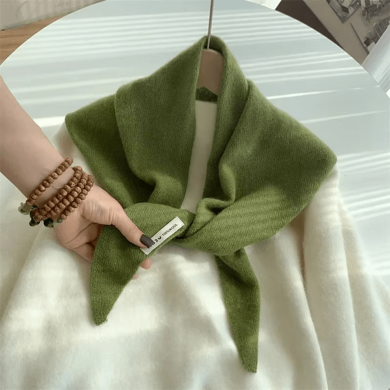 Soft Wool Triangle Scarf for Women