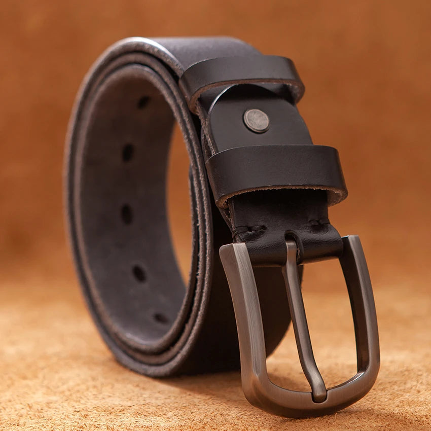 Premium Leather Belt – Classic Handmade Genuine Cowhide Strap