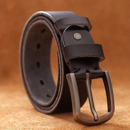 Premium Leather Belt – Classic Handmade Genuine Cowhide Strap