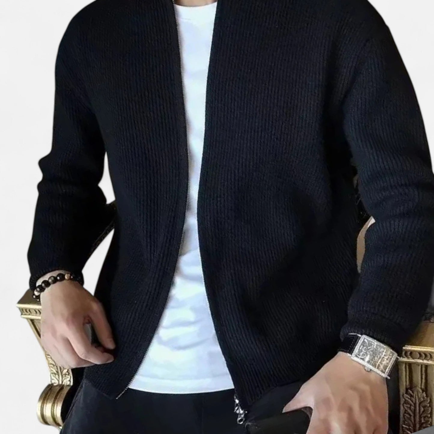 Men's Thick Knit Vest Sweater