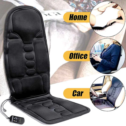 Relaxing Heated Massage Seat Cushion With Neck Support