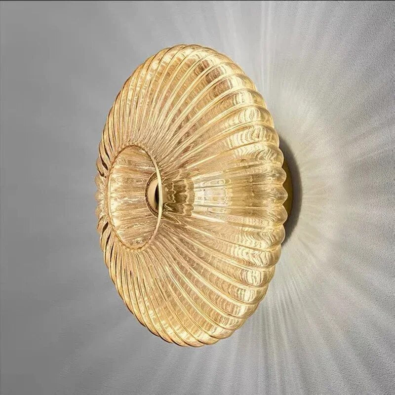 Warm Ambient Ocean Glass Wall Lamp