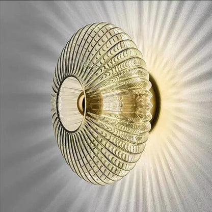 Warm Ambient Ocean Glass Wall Lamp