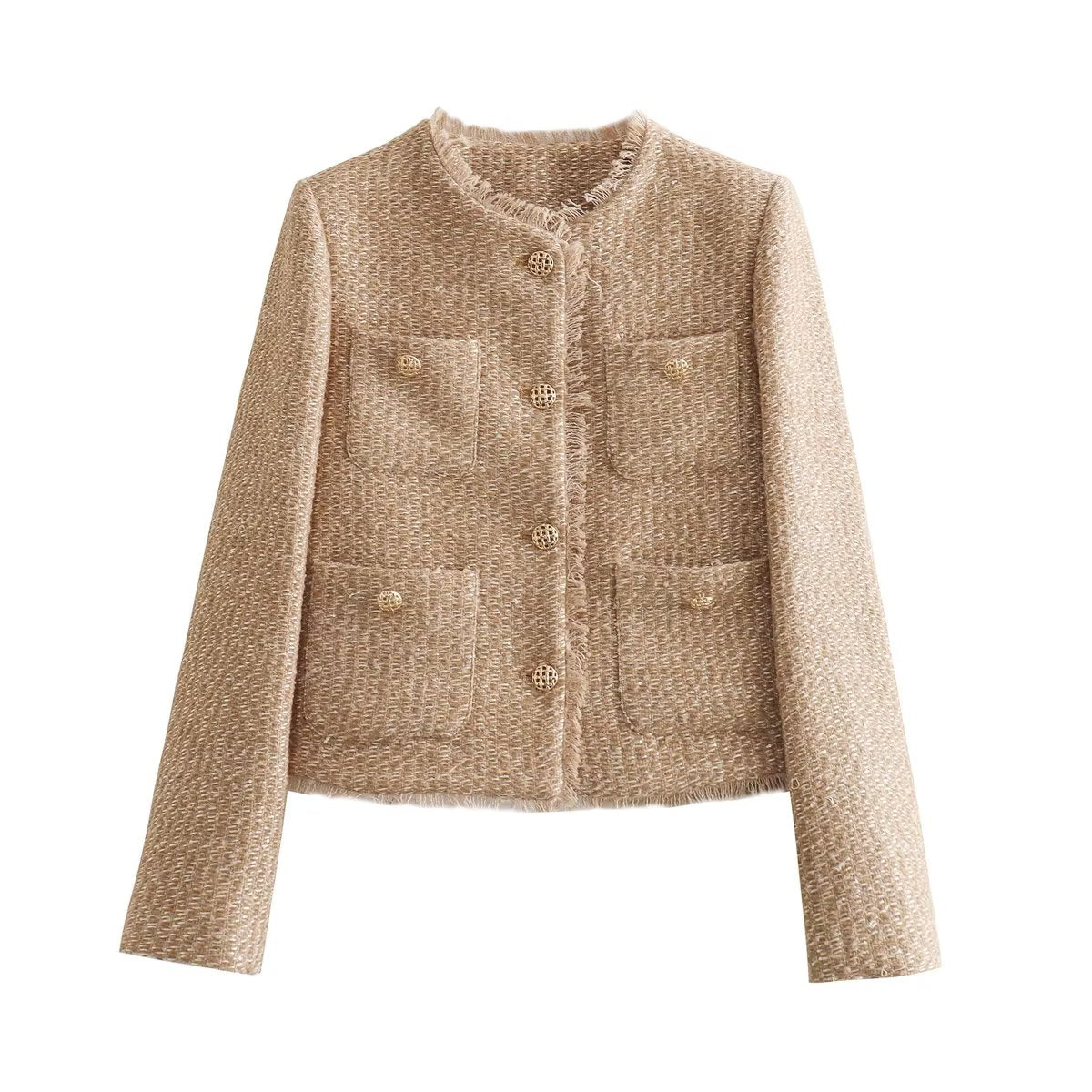 Stylish Ladies Brown Parka Coat - OutfitLondon