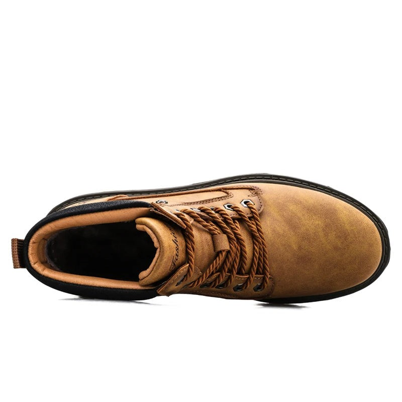 Men's Hiking Ankle Boots with Durable Sole and Cushioned Top