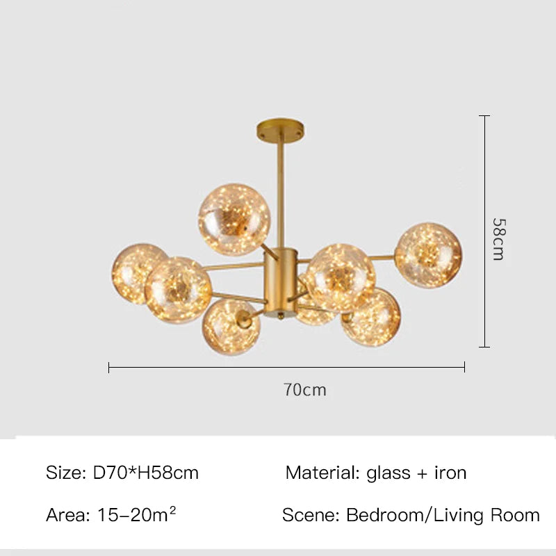 Luxury Crystal Hanging Light Chandelier Fixture