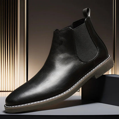Classic Men's Leather Ankle Boots