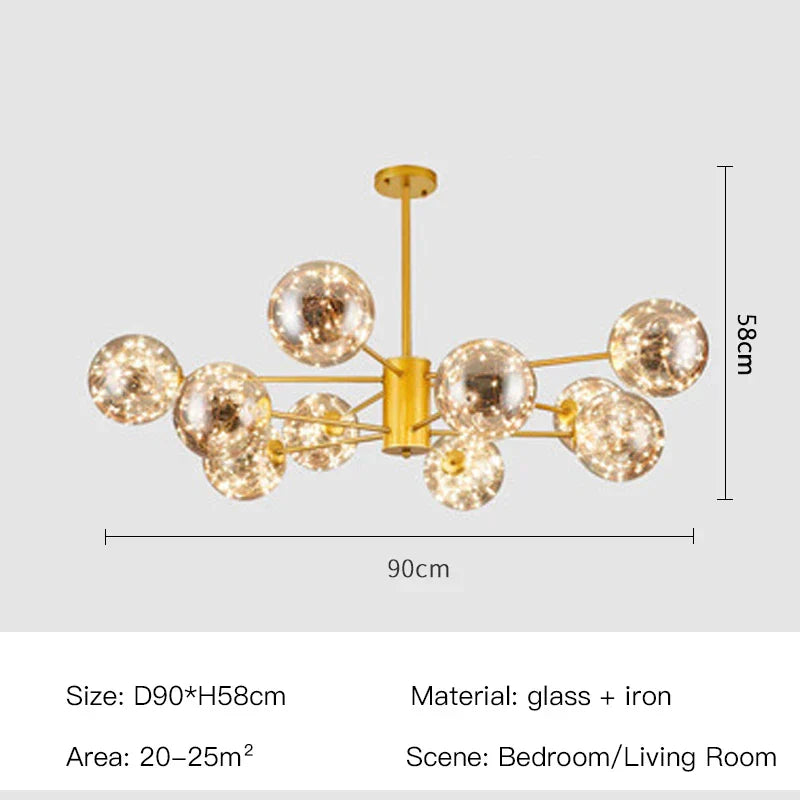 Luxury Crystal Hanging Light Chandelier Fixture