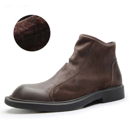 Rugged Mens Leather Daily Ankle Boots