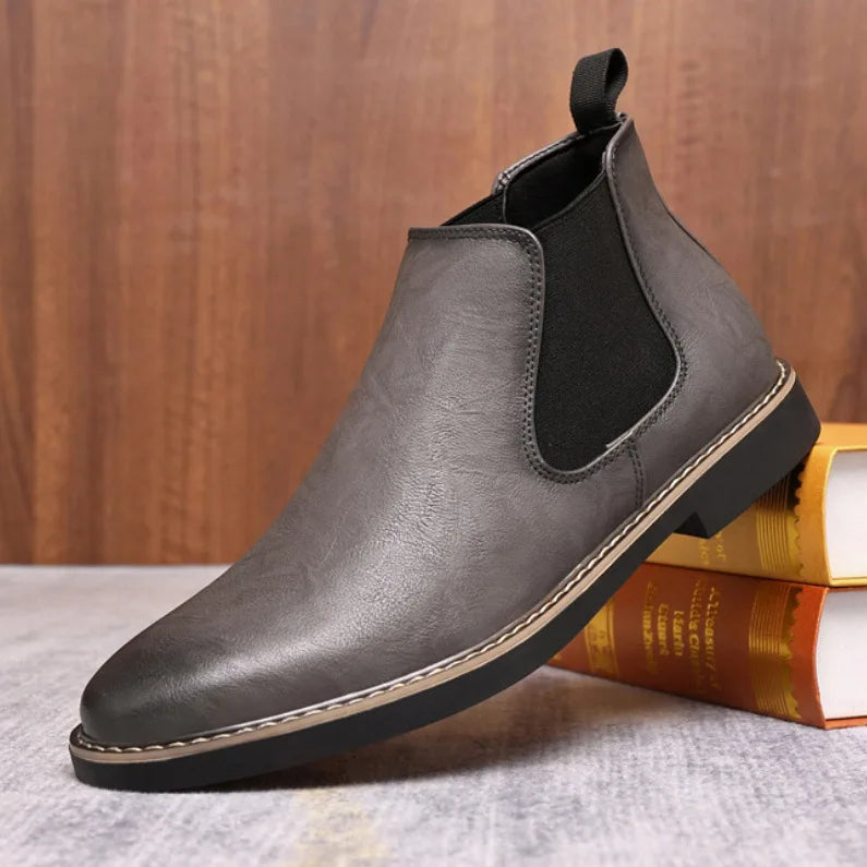 Classic Men's Leather Ankle Boots
