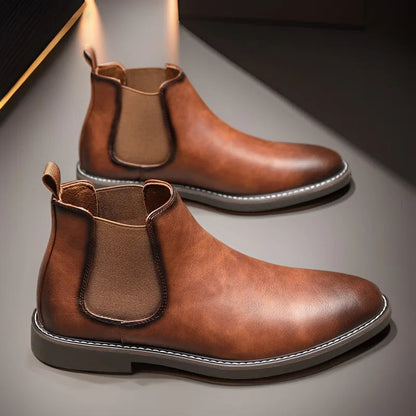 Classic Men's Leather Ankle Boots