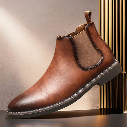 Timeless Men's Genuine Leather Chelsea Boots