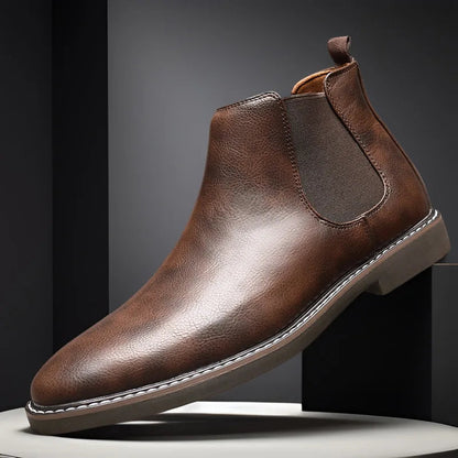 Timeless Men's Genuine Leather Chelsea Boots