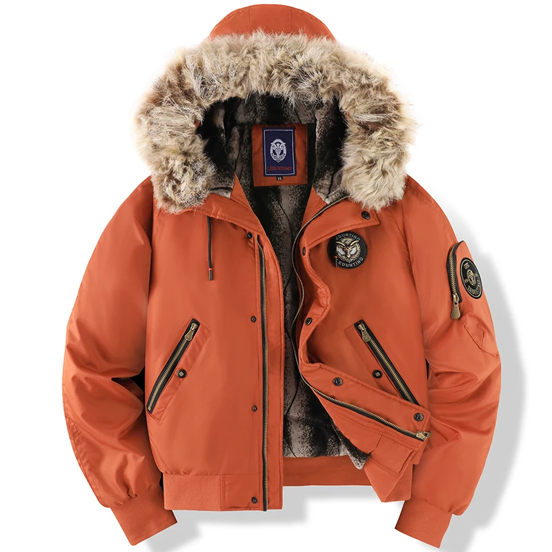 Warm Faux Fur Lined Hooded Jacket