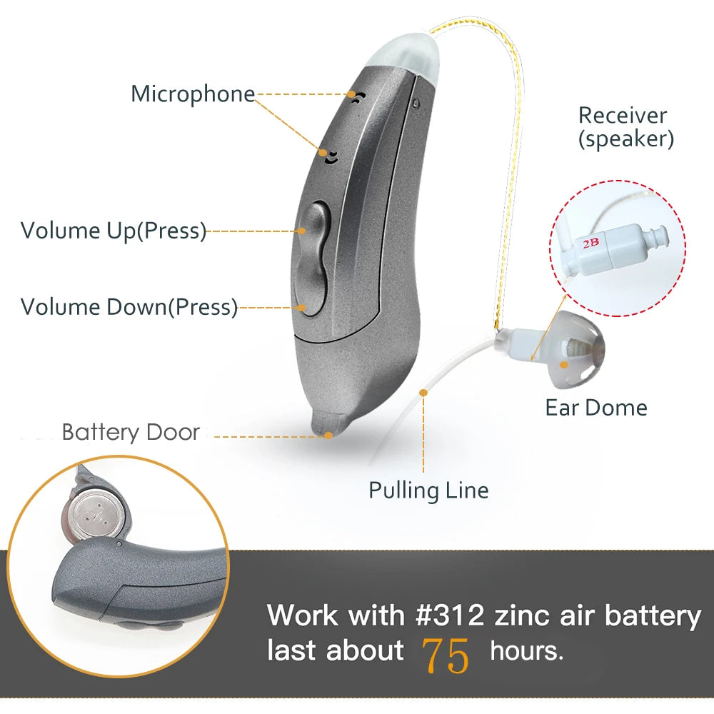 Discreet Rechargeable BTE Hearing Aids With App Control