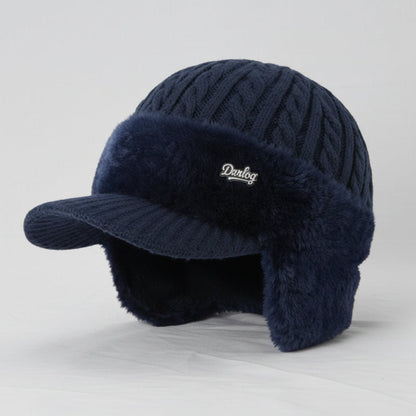 Warm Fleece Beanie with Earflaps for Men